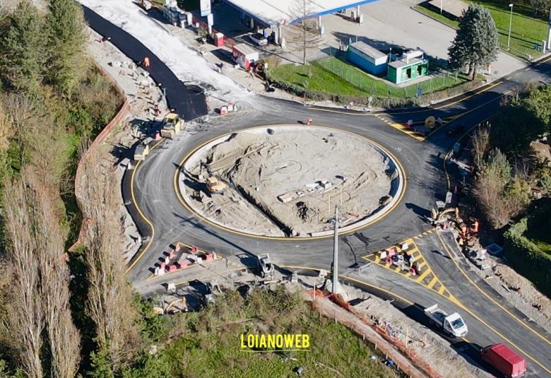Ormai terminata l'asfaltatura della nuova rotonda di Rastignano