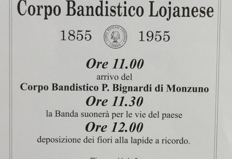 Celebrazioni Giornata dell’ Unità Nazionale e del 169° anniversario del Corpo Bandistico Loianese