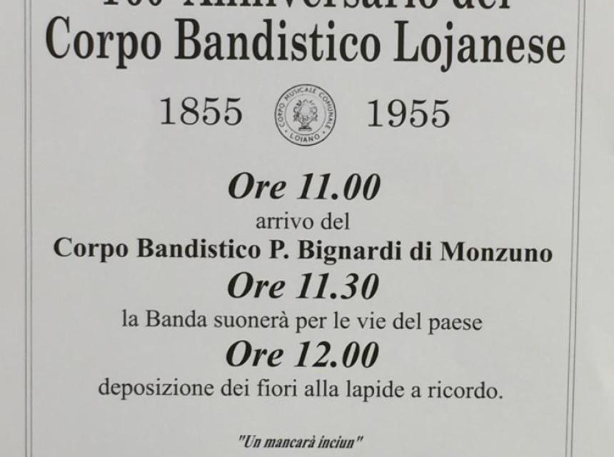 Celebrazioni Giornata dell’ Unità Nazionale e del 169° anniversario del Corpo Bandistico Loianese